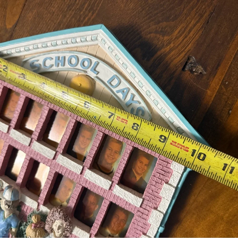 Vintage School Days Resin 3D Picture Frame -  Holds 12 pictures